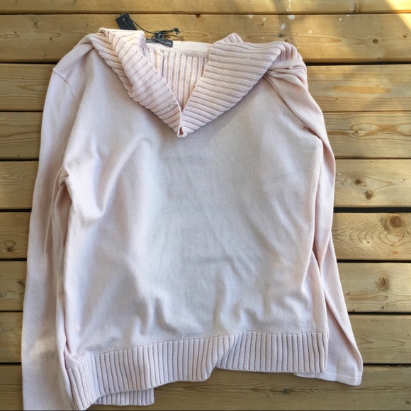 NWT market & spruce pink ribbed zipper cardigan - Picture 3 of 7